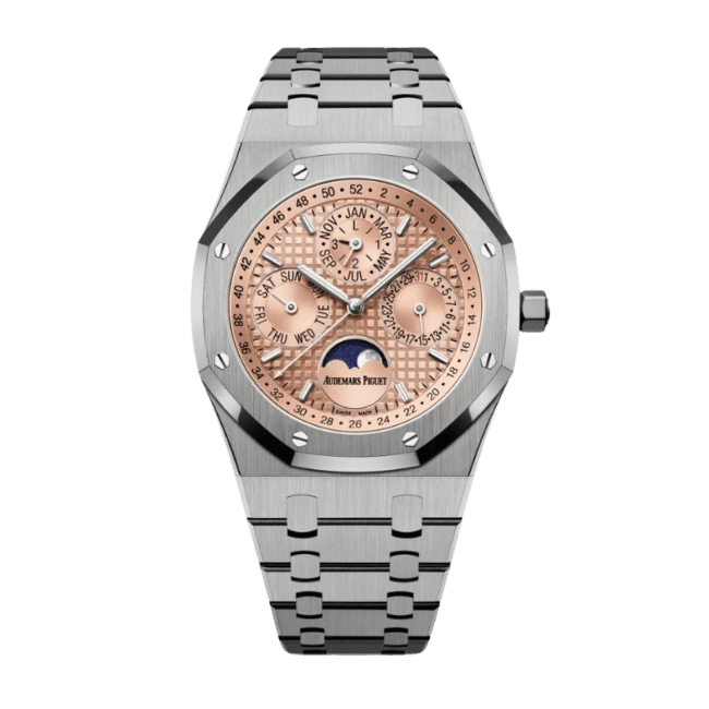 Audemars Piguet Royal Oak Perpetual Calendar 26615Ti limited edition Salmon dial 41mm – 12A 1:1 Super Clone Watch