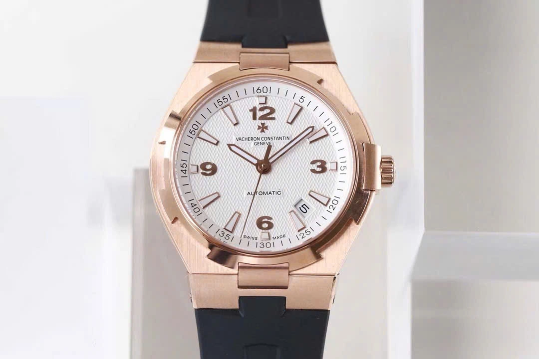 Vacheron Constantin Overseas Rose Gold White Dial Number Roman 42mm – 12A 1:1 Super Clone Watch