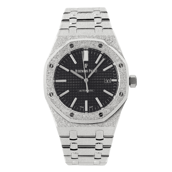 Audemars Piguet Royal Oak Frosted Gold 41mm Black Dial Steel – 12A 1:1 Super Clone Watch