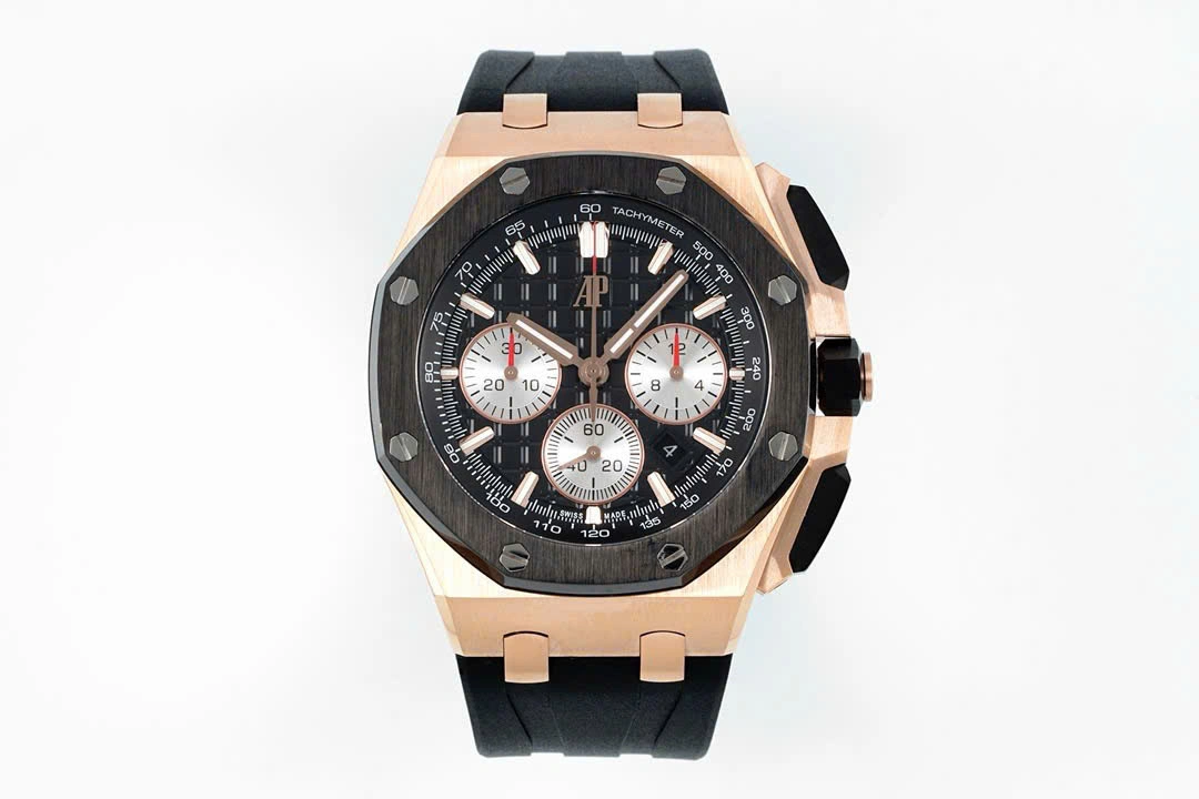 Audemars Piguet Royal Oak Offshore Rose Gold 26420ST 42mm Black Dial – 12A 1:1 Super Clone Watch