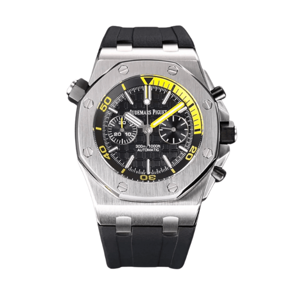 Audemars Piguet Royal Oak Offshore Diver Chronograph Black Yellow 26703ST 42mm – 12A 1:1 Super Clone Watch