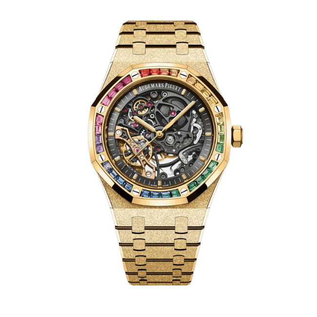 Audemars Piguet Royal Oak Frosted Gold Double Balance Wheel Openworked 15412Ba.Yg.1224Ba.01 41mm – 12A 1:1 Super Clone Watch