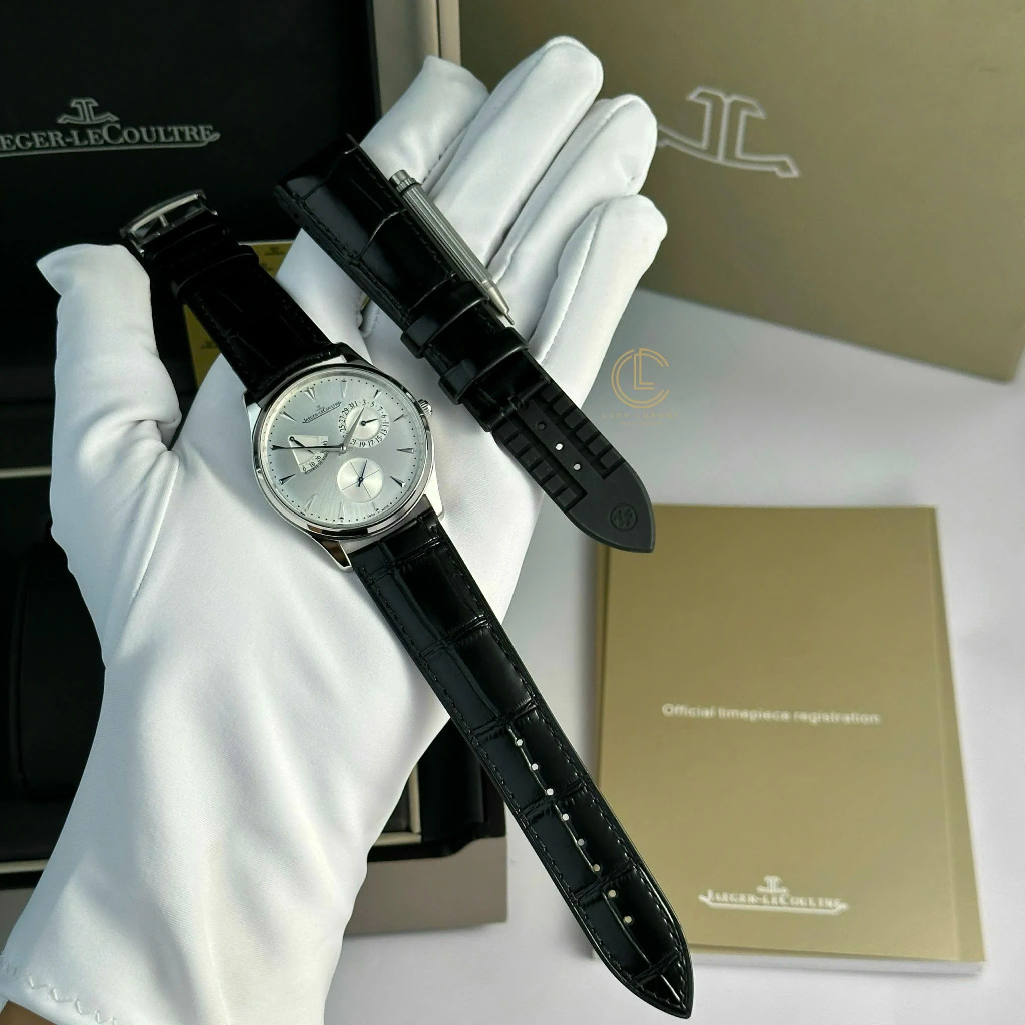 Jaeger-LeCoultre Master Ultra Thin Power Reserve Q1378420 SIiver Dial Steel – 12A 1:1 Super Clone Watch