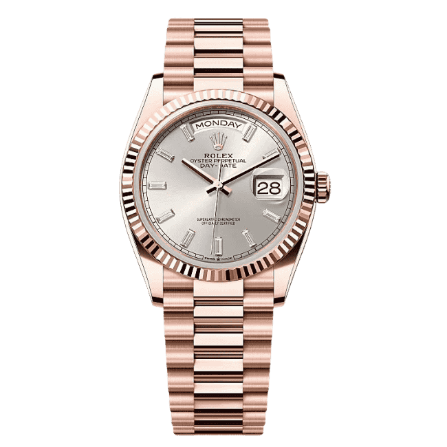 Rolex Day Date Rolex M128235-0087 Silver Dial 36mm – 12A 1:1 Super Clone Watch