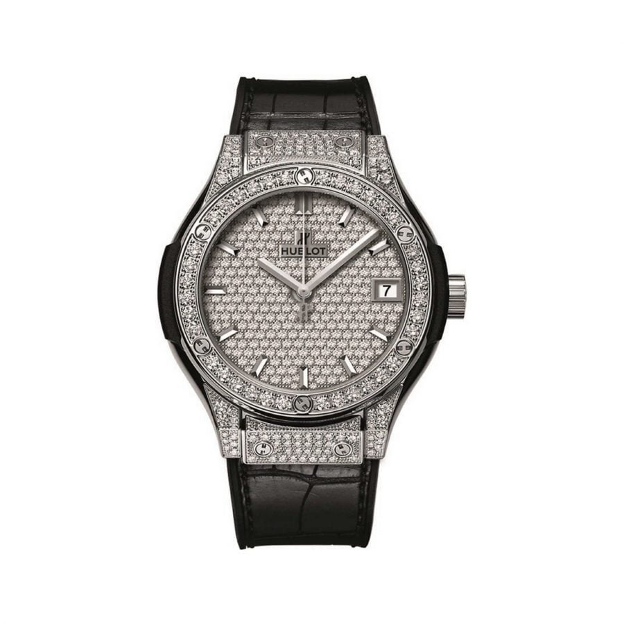 Hublot Classic Fusion Diamonds Moissanite Pave 38mm Dial Moissanite – Handcrafted Diamod