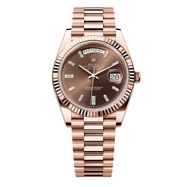 Rolex Day Date 228235 Chocolate Dial 40mmm Everose Gold 180gram – 12A 1:1 Super Clone Watch
