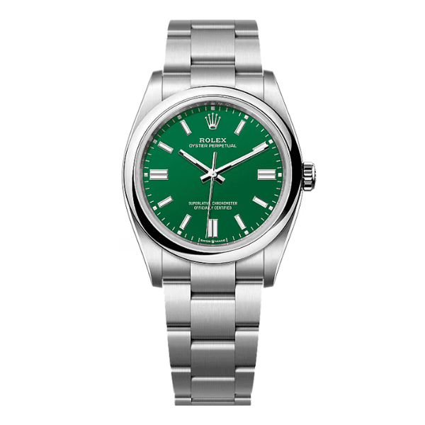 Rolex Oyster Perpetual 41mm 124300 Green Dial Steel – 12A 1:1 Super Clone Watch