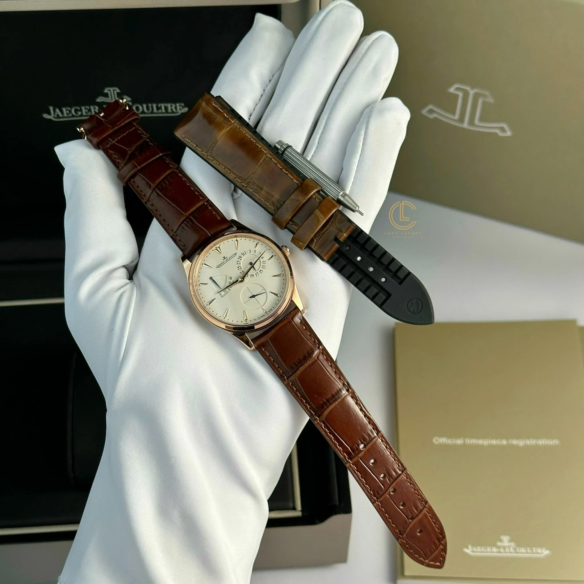 Jaeger-Lecoultre Master Control Ultra Thin Power Reserve Q1372520 39mm White Dial Rose Gold – 12A 1:1 Super Clone Watch