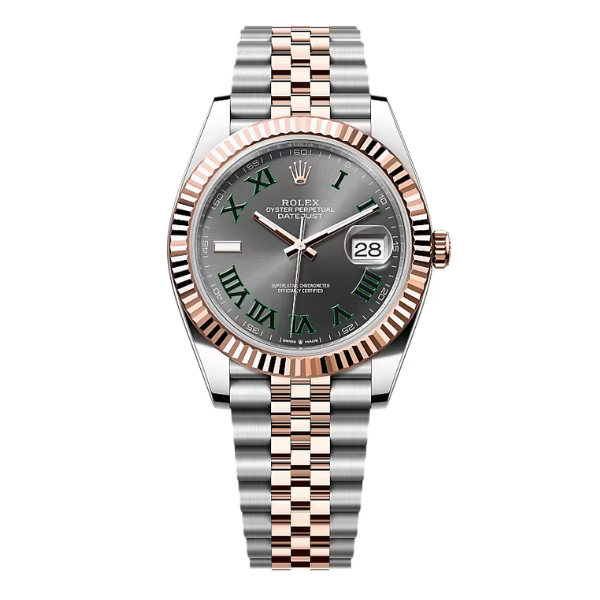 Rolex Datejust M126331-0016 41mm Wimbledon Demi Rose Gold Steel – 12A 1:1 Super Clone Watch