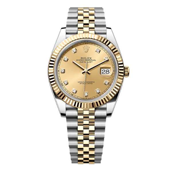 Rolex Datejust 126333-0012 41mm Dial Champagne Yellow Gold Steel – 12A 1:1 Super Clone Watch