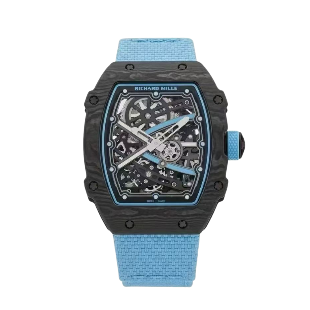 Richard Mille RM67-02 Black Carbon TPT " BLUE Tiffany" Custom Modify – Handcrafted Version