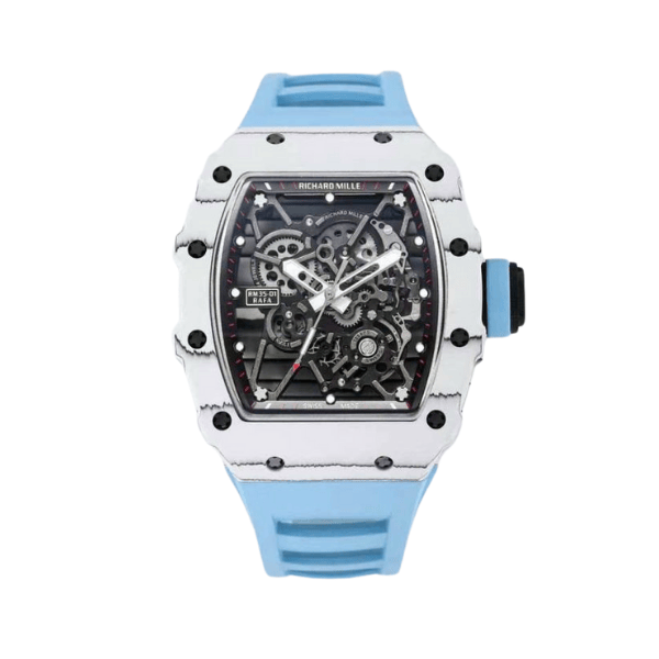 Richard Mille RM35-01 Rafa Cacbon NTPT Blue Strap 42mm – 12A 1:1 Super Clone Watch