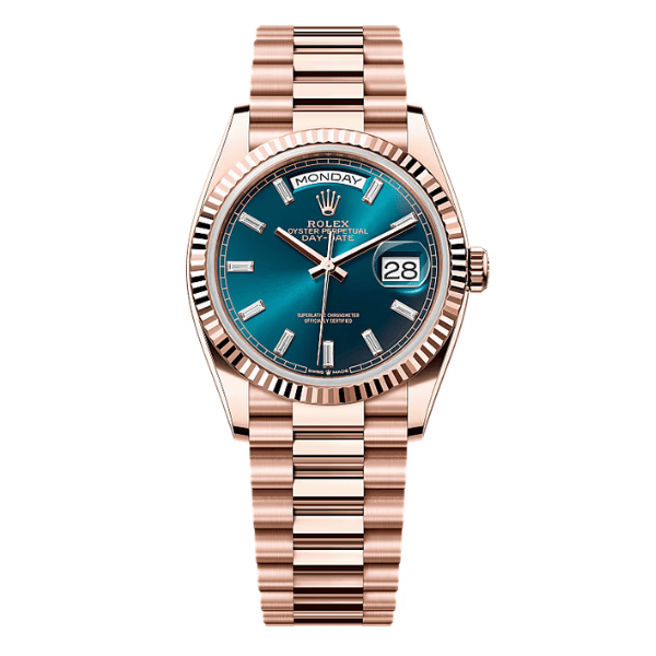 Rolex Everose Gold Day Date 36mm 128235-0085 Rose Gold – 12A 1:1 Super Clone Watch