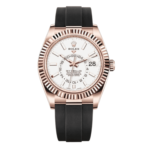 Rolex Oyster Perpetual Sky-Dweller M326235-0004 42mm White Dial Rose Gold – 12A 1:1 Super Clone Watch