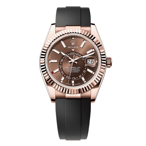 Rolex Oyster Perpetual Sky-Dweller M326235-0005 42mm Rose Gold Chocolate Dial – 12A 1:1 Super Clone Watch