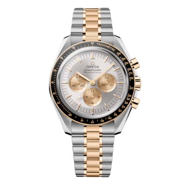 Omega Speedmaster Moonwatch Professional 310.20.42.50.02.001 42mm White Dial Demi Yellow Gold – 12A 1:1 Super Clone Watch