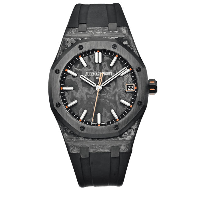 Audemars Piguet Royal Oak 15500 DiW Voidline Carbon 41mm orange color – 12A 1:1 Super Clone Watch