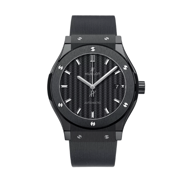 Hublot Classic Fusion Ceramic Black 42mm Carbon Dial JJZ Base – 12A 1:1 Super Clone Watch