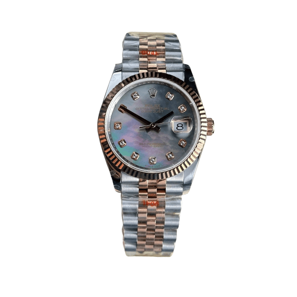 Rolex Datejust 126231 36mm Xà Cừ Tím Dial Rose Gold – 12A 1:1 Super Clone Watch