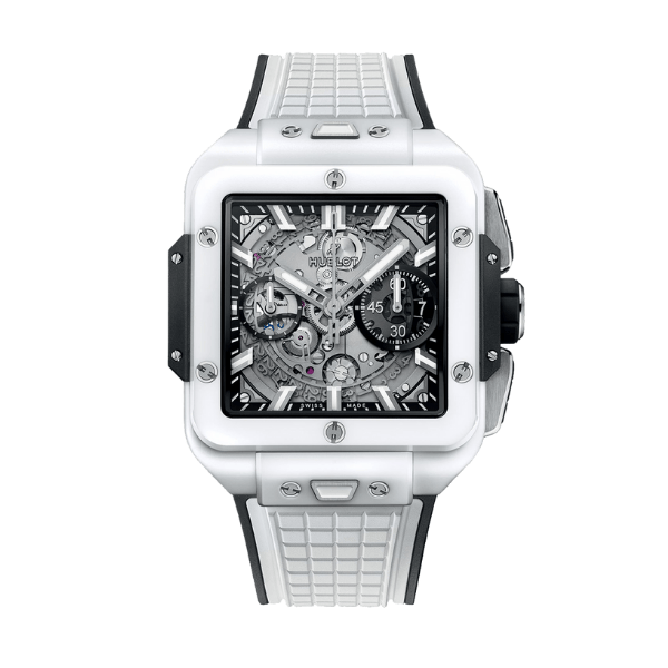 Hublot Square Bang Unico 821.HX.0170.RX 821HX0170RX 42mm White Dial Ceramic – 12A 1:1 Super Clone Watch