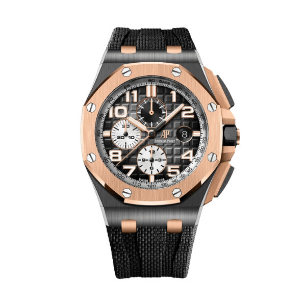 Audemars Piguet Royal Oak Offshore Selfwinding Chronograph 26420RO 44mm Black Dial Rose Gold – 12A 1:1 Super Clone Watch