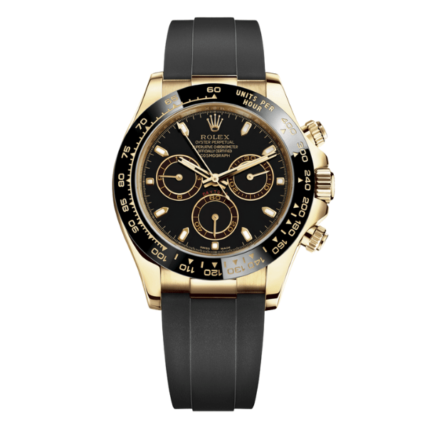 Rolex Cosmograph Daytona 116518LN-0043 40mm Black Dial Yellow Gold – 12A 1:1 Super Clone Watch