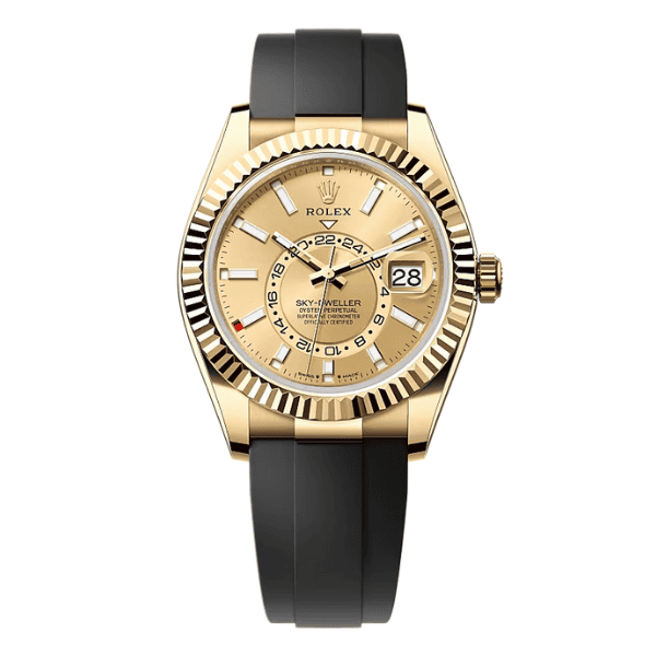 Rolex Oyster Perpetual Sky-Dweller Yellow Gold 336238-0001 42mm Champagne Dial – 12A 1:1 Super Clone Watch