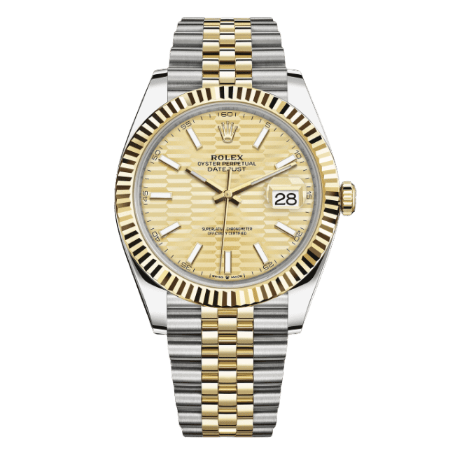 Rolex Datejust M126333-0022 “Motif” Two Tone Yellow 41mm – 12A 1:1 Super Clone Watch