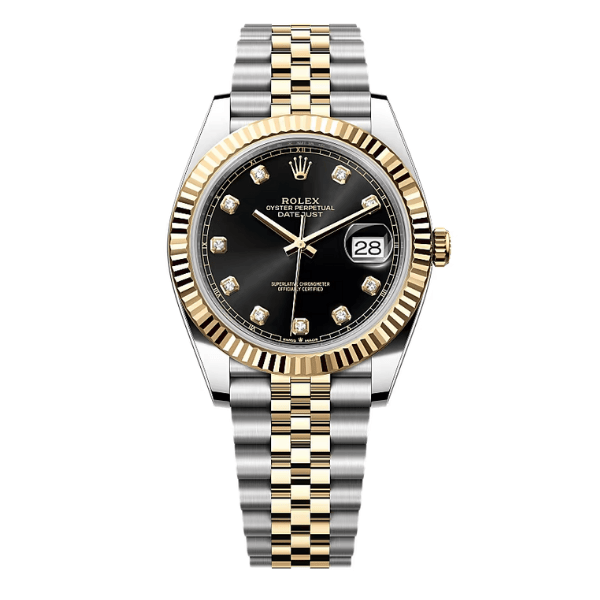 Rolex Datejust 126333-0006 41mm Black Dial Yellow Gold Steel – 12A 1:1 Super Clone Watch