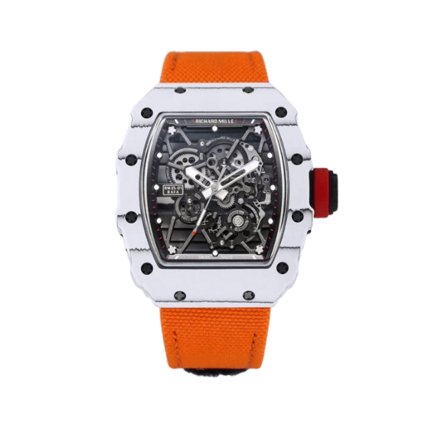 Richard Mille RM35-01 Rafa Cacbon NTPT Orange Strap 42mm – 12A 1:1 Super Clone Watch