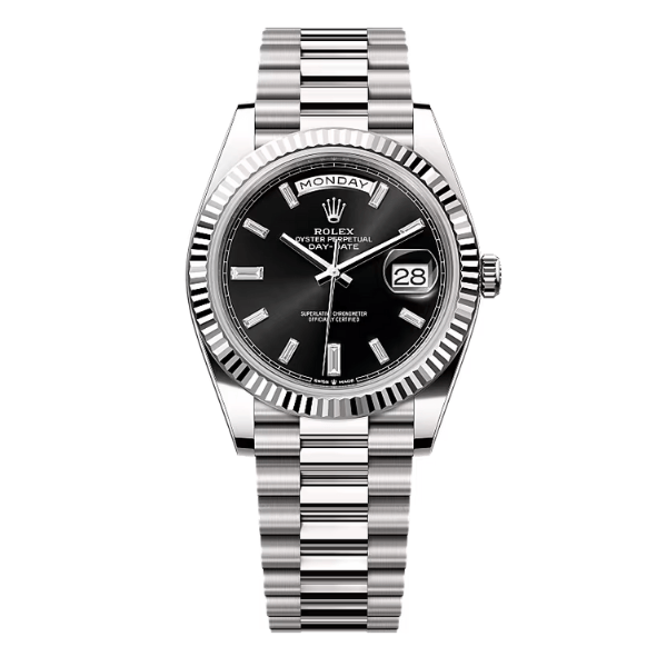 Rolex Day Date Silver Black 228239 40mm 180gram – VIP Version